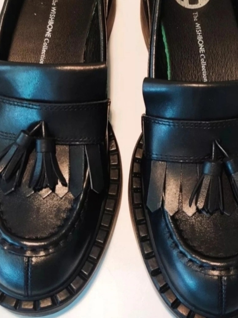 Wishbone Womens 8.5 Black Leather Shoes (BROWNS Shoes)New No Original Box